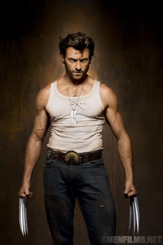 Un Hugh Jackman sempre più minaccioso posa in una foto promozionale per  X-Men - Le origini: Wolverine