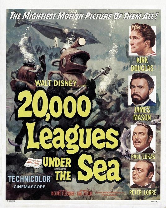 La locandina di 20000 leghe sotto i mari