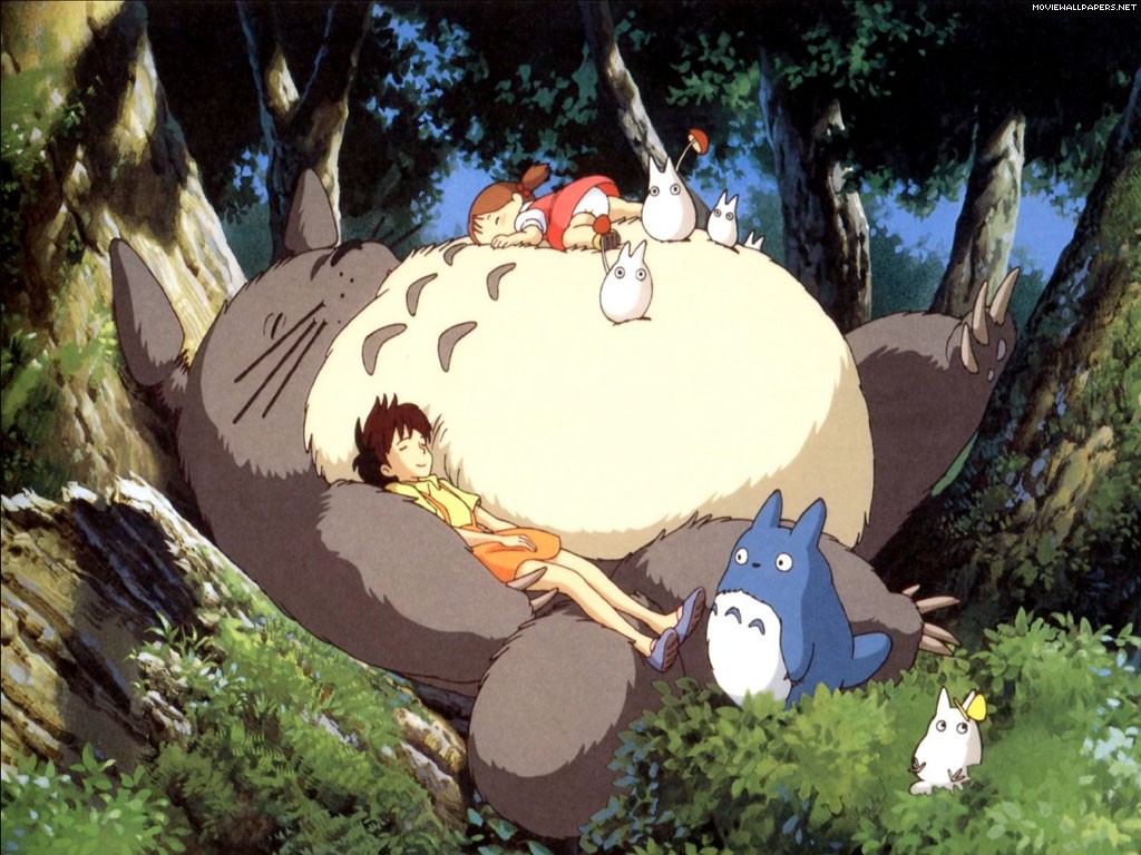 Un wallpaper del film d'animazione Il mio vicino Totoro di Hayao Miyazaki